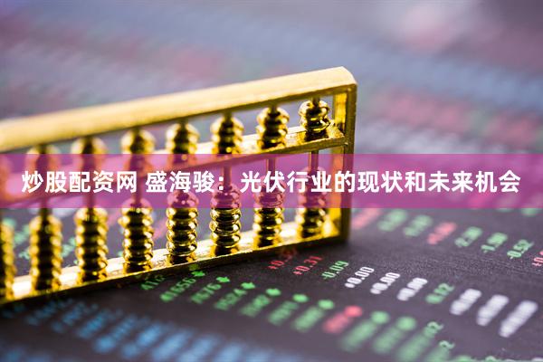 炒股配资网 盛海骏：光伏行业的现状和未来机会